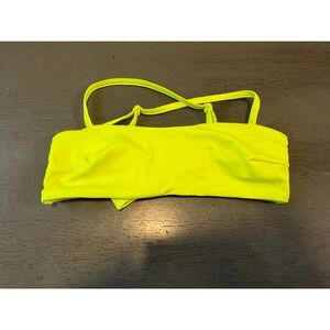 yellow LEFTIES  swimsuit bikini top size medium